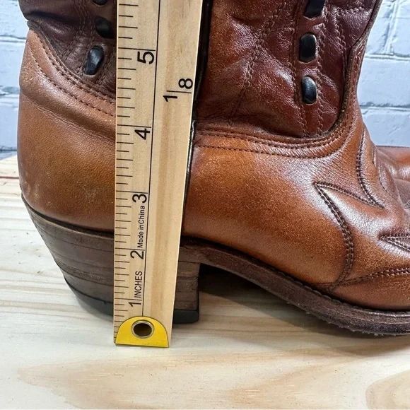 Durango Cowboy Boots Leather Brown Vintage Men’s 8 1/2 D (10.5 Women’s) 60s-70s - Picture 12 of 13